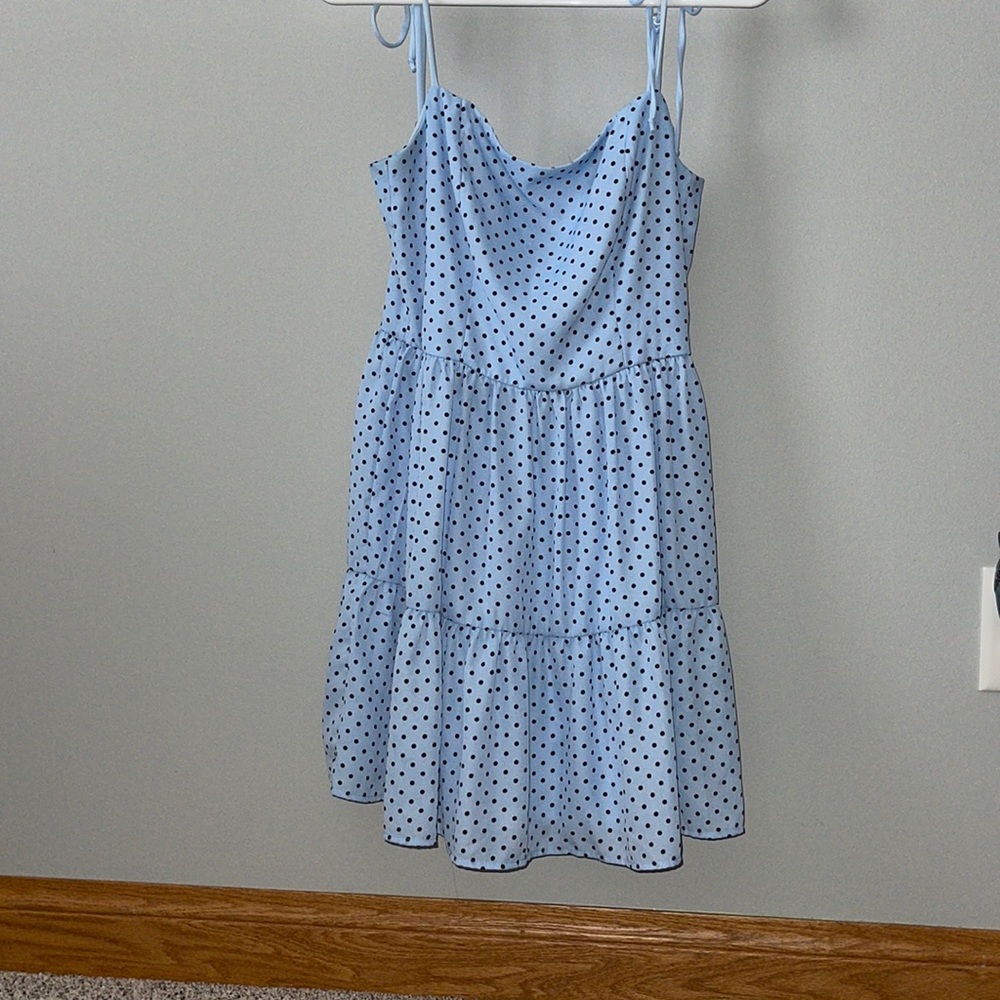 Super cute baby blue polka dot dress!!!